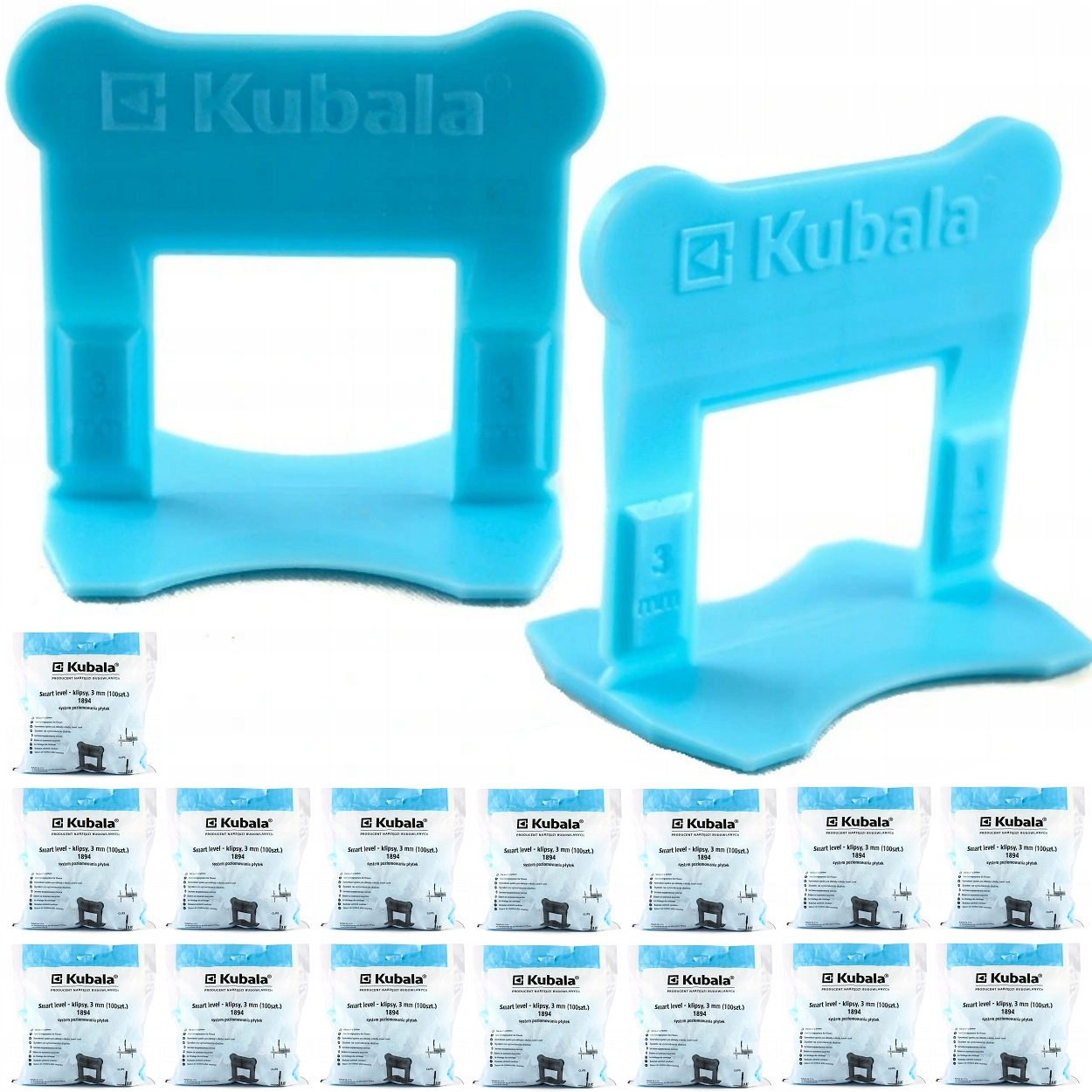 

Kubala 1894 System Poziomowania Klipsy 3mm 1500szt