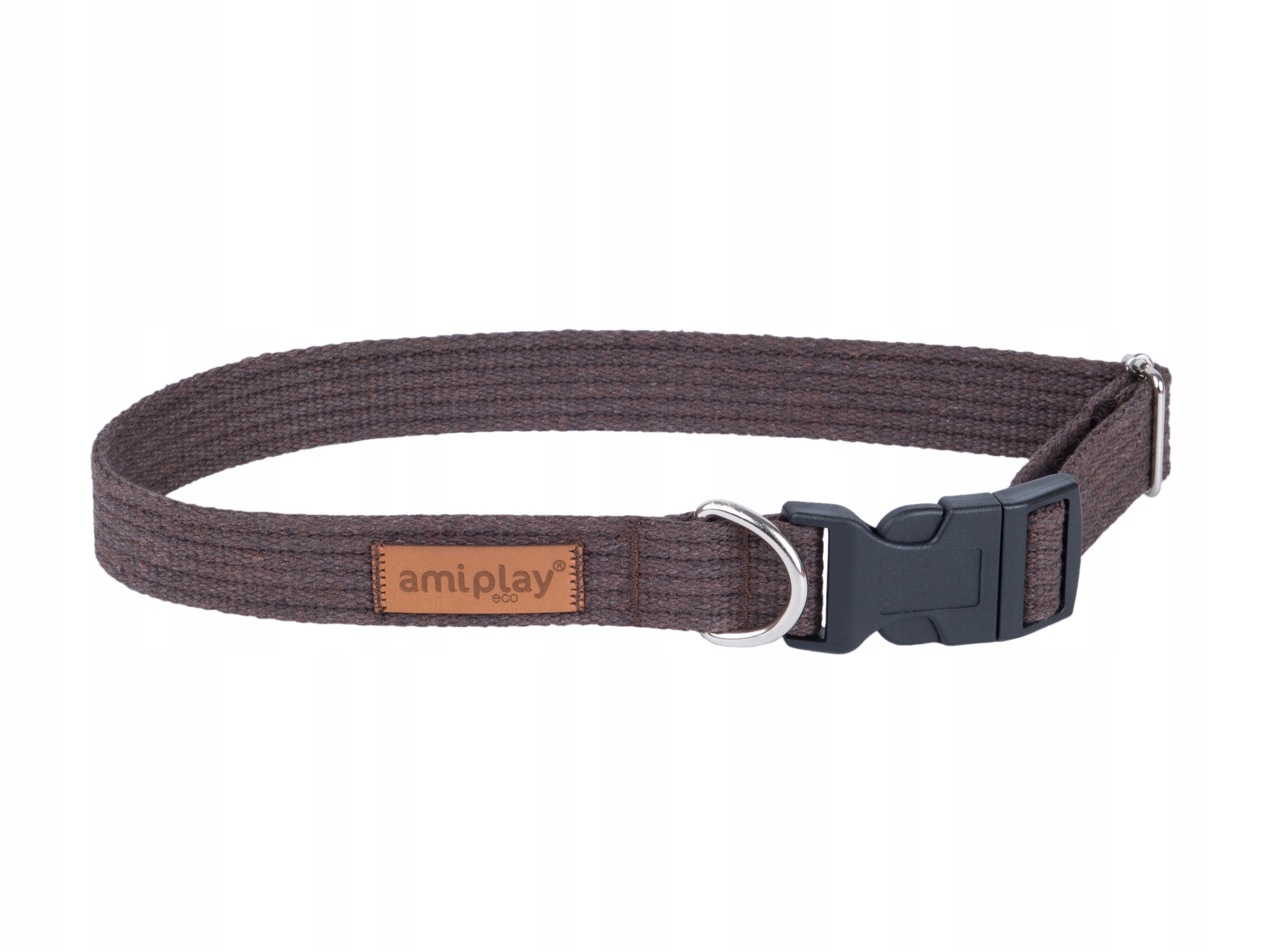 

amiplay Obroża regulowana Cotton M Brązowa