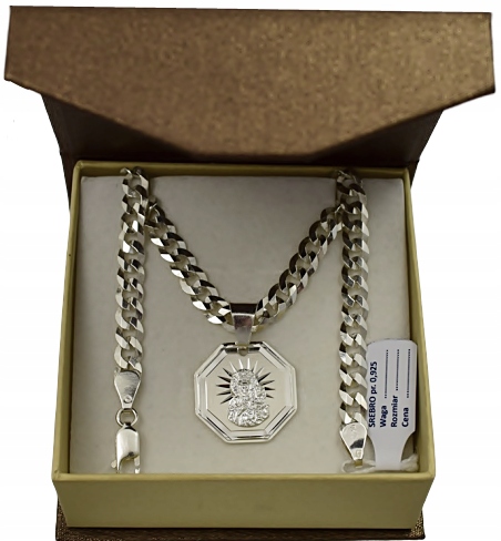 

Łancuszek Srebrny Pancerka Z Medalikiem Grawer