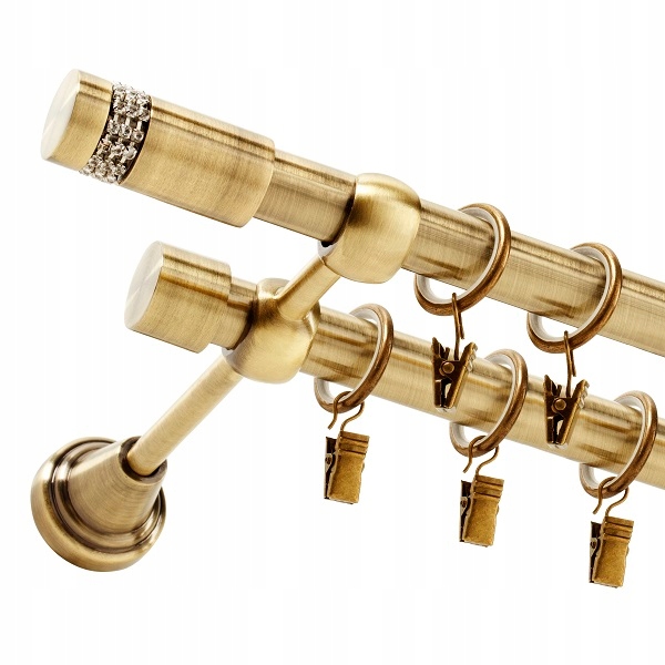 NOWOCZESNY KARNISZ PODWÓJNY CICHE KÓŁKA 19 / 350cm Marka dlaokna