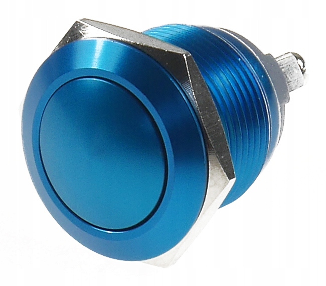 

Przycisk Wandaloodporny 19mm Chwilowy 2A/250V Nieb