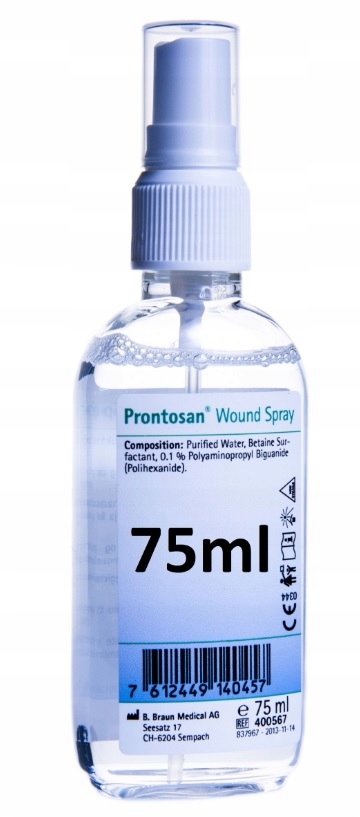 

Prontosan aerozol na rany 75ml ból, Azs, oparzenia