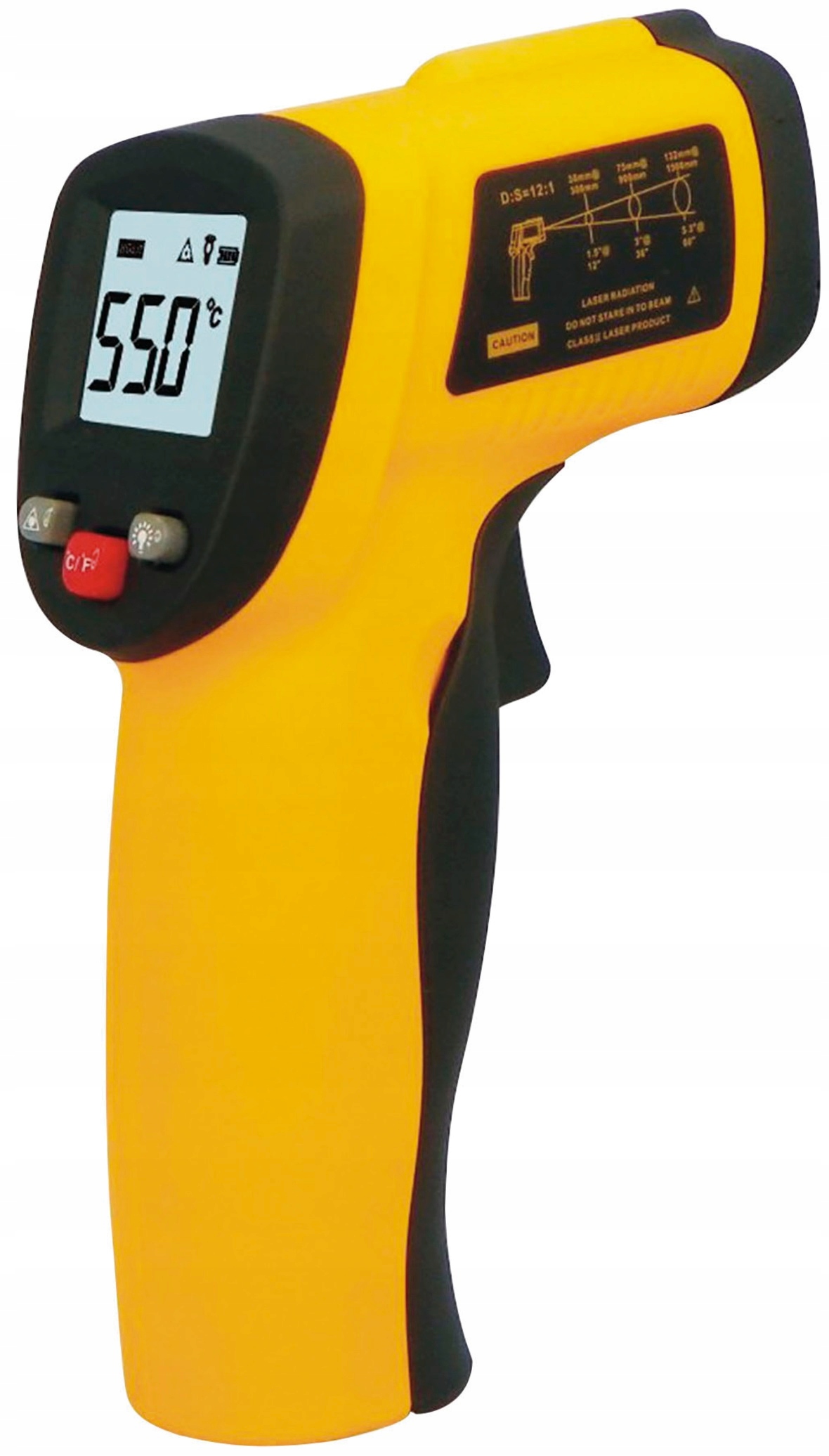 BEZDOTYKOWY PIROMETR TERMOMETR od -50°C do +380°C