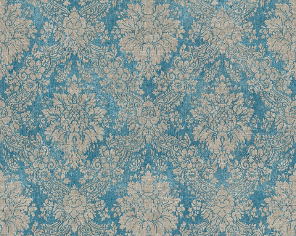 

Tapety Tapeta Glamour Ornamenty Turkusowa