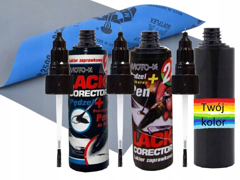 Lakier zaprawka sztyft każdy kolor - zestaw