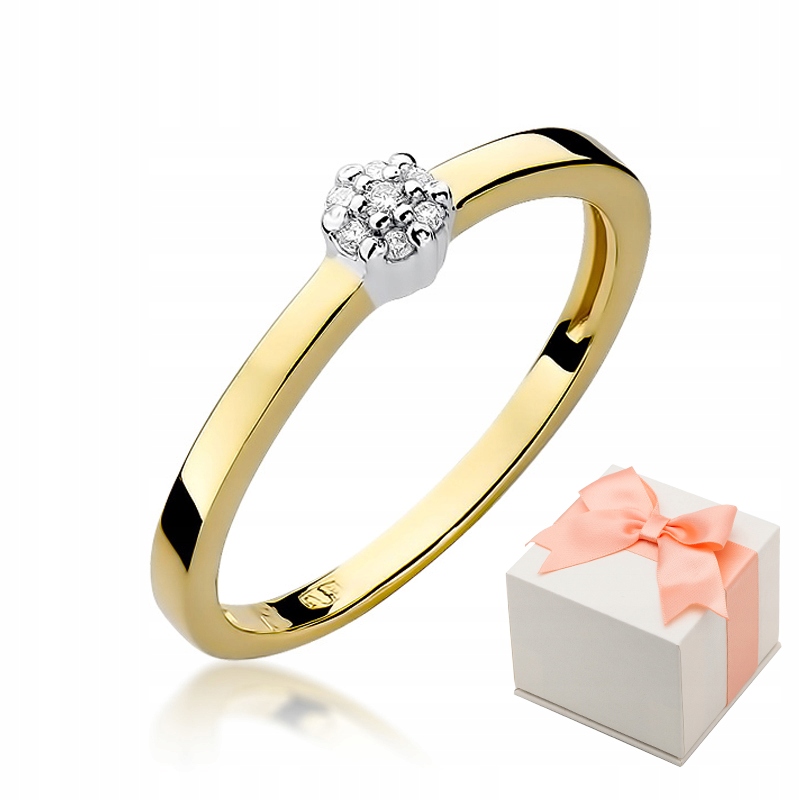 

Złoty Pierścionek Zaręczynowy Brylant 0,04ct W-100