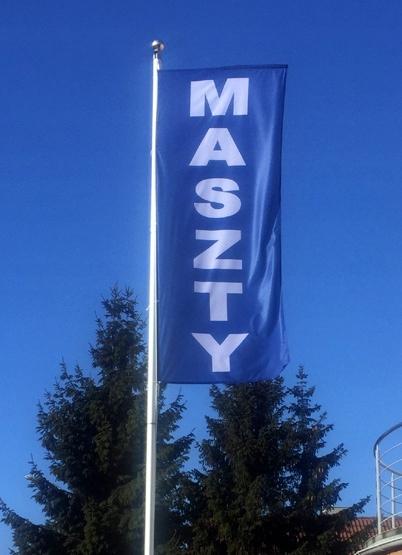 Flaga Reklamowa Z NAPINACZEM 80x200 cm Firmowa Nadruk Napis Logo + PROJEKT Rodzaj flaga