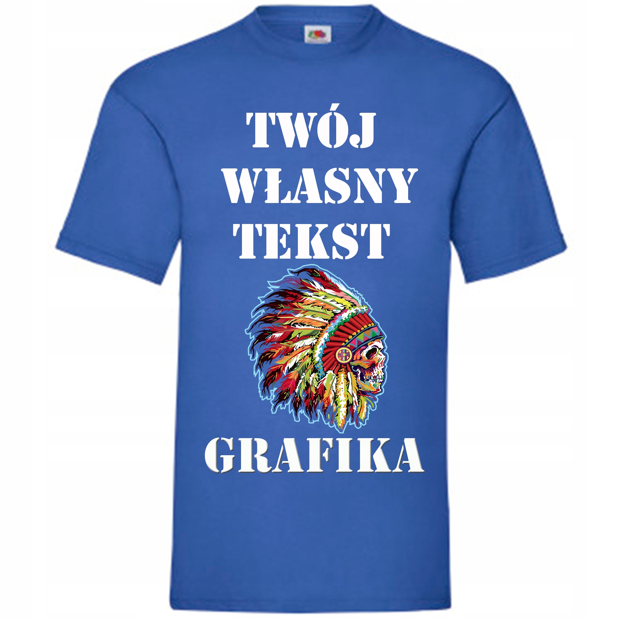 

Koszulka Męska Niebieska Z Własnym Nadrukiem S