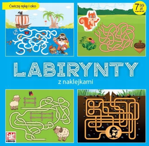 Labirynty Ćwiczę rękę i oko z naklejkami Naklejki