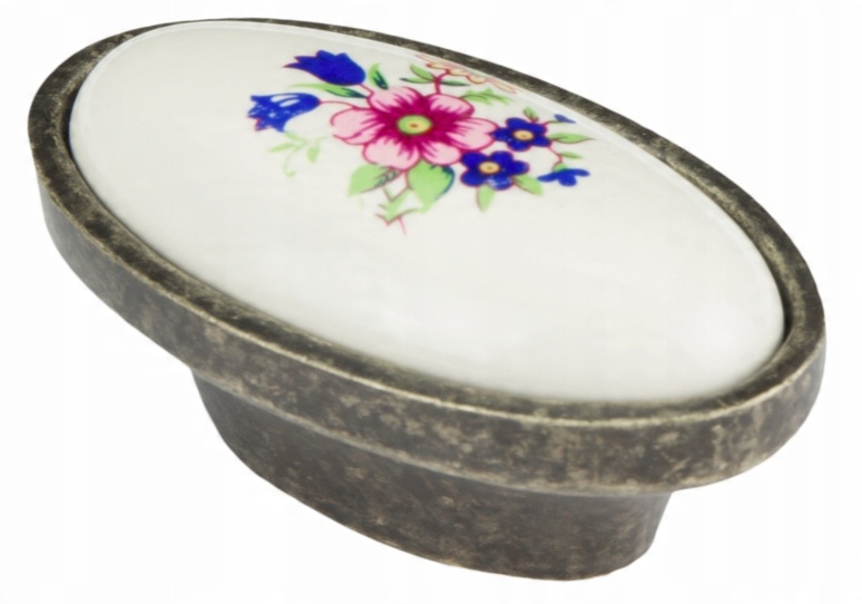 

Gałka Meblowa Cypr Porcelana/patyna