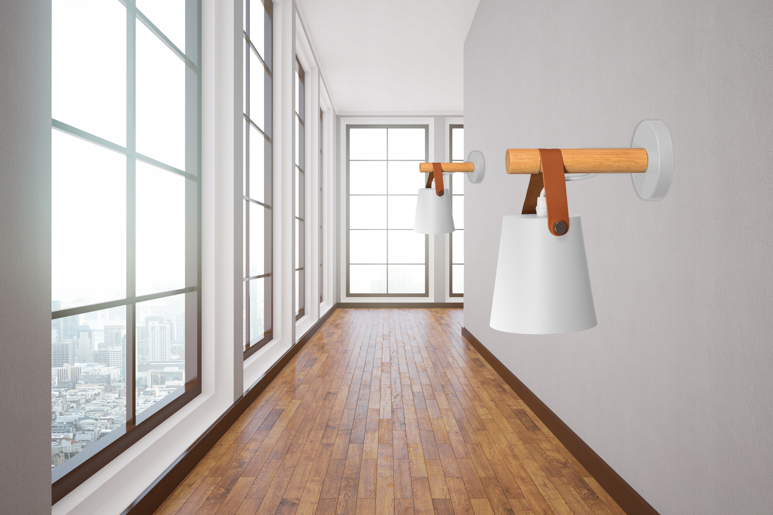 LAMPA KINKIET ŚCIENNY METALOWY Z PASKIEM BIAŁY Marka TOOLIGHT