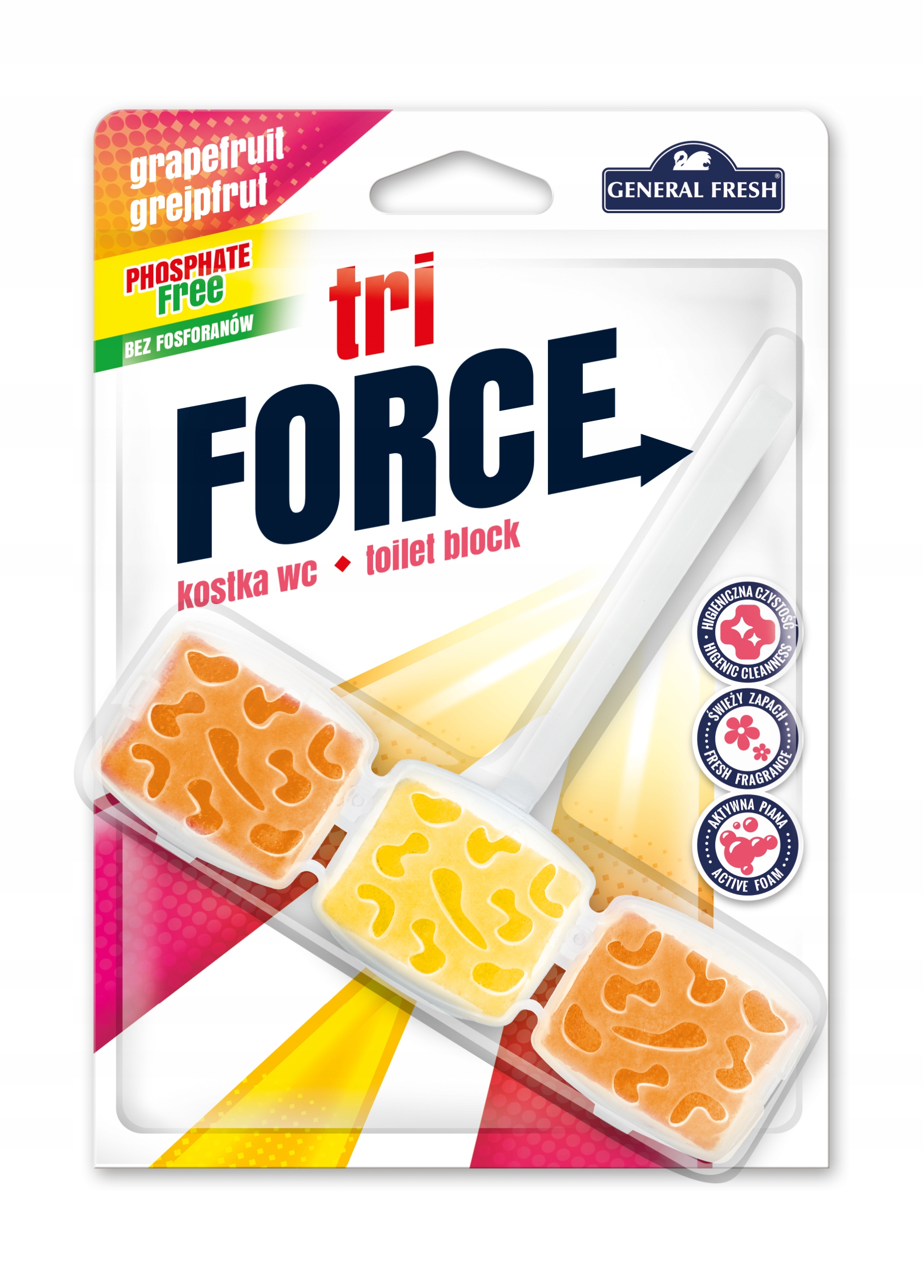 

General Fresh kostka Wc Tri-Force grejpfrut