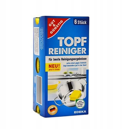 

G&g Gąbki Do Mycia Naczyń 6 Sztuk Niemieckie