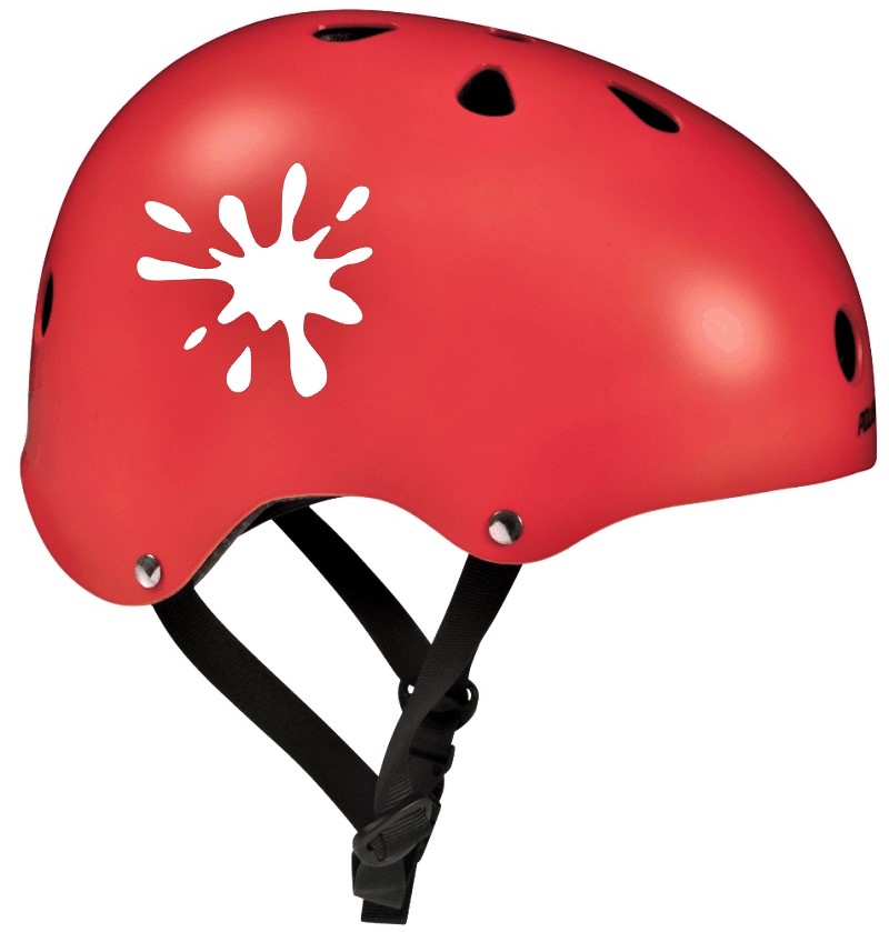 KLEKS PLAMA biała naklejka na kask 401-7 P