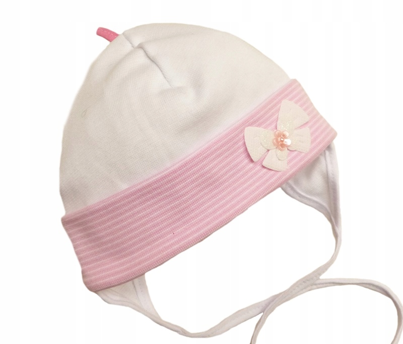

Czapka bawełniana Niemowlęca nauszniki 40-42 M