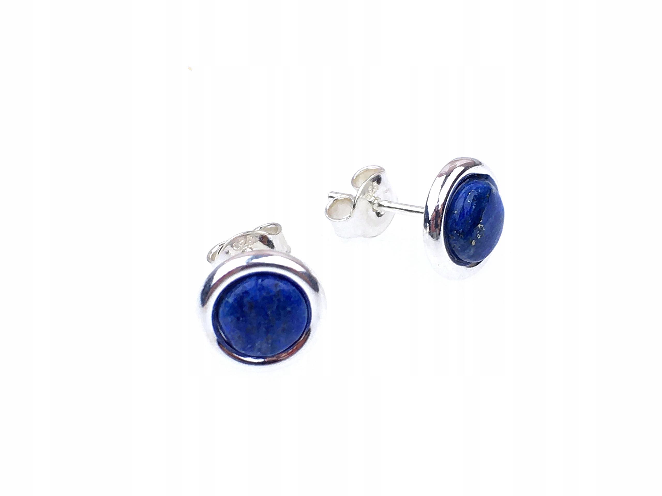 

kolczyki srebro pr 925 lapis lazuli sztyft ametrix