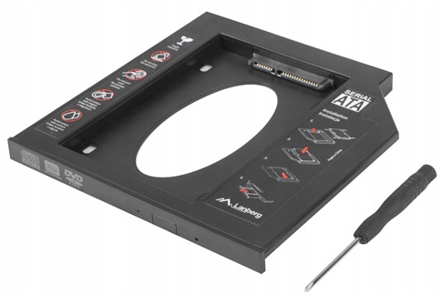 KIESZEŃ DRUGI DYSK RAMKA 2,5 HDD SSD SATA 9,5 mm