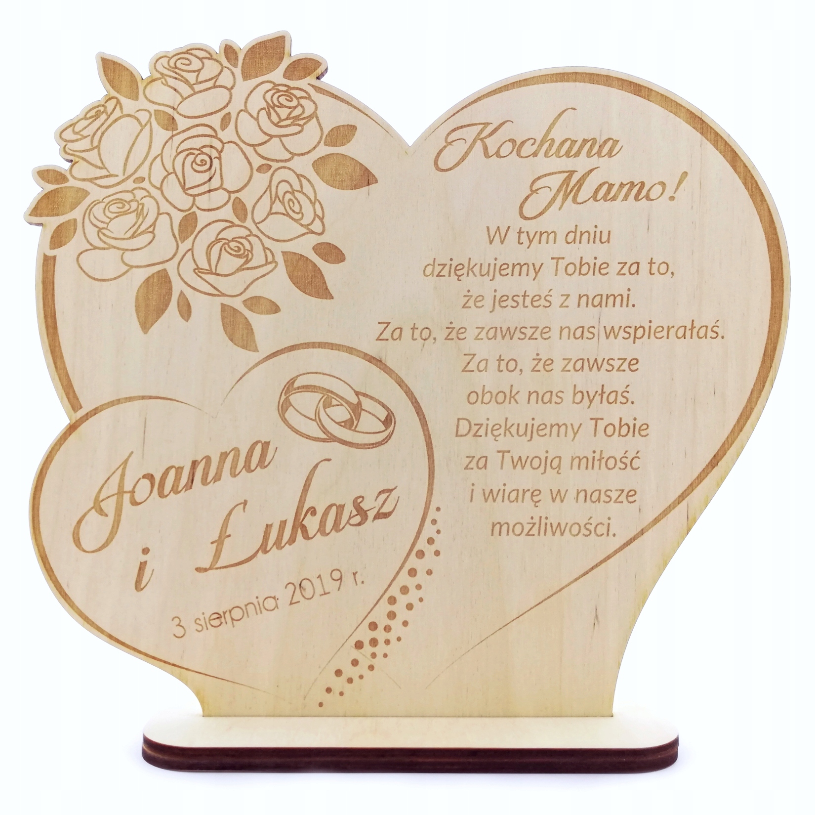 

Statuetka Grawer Podziękowanie Rodziców Ślub XXL