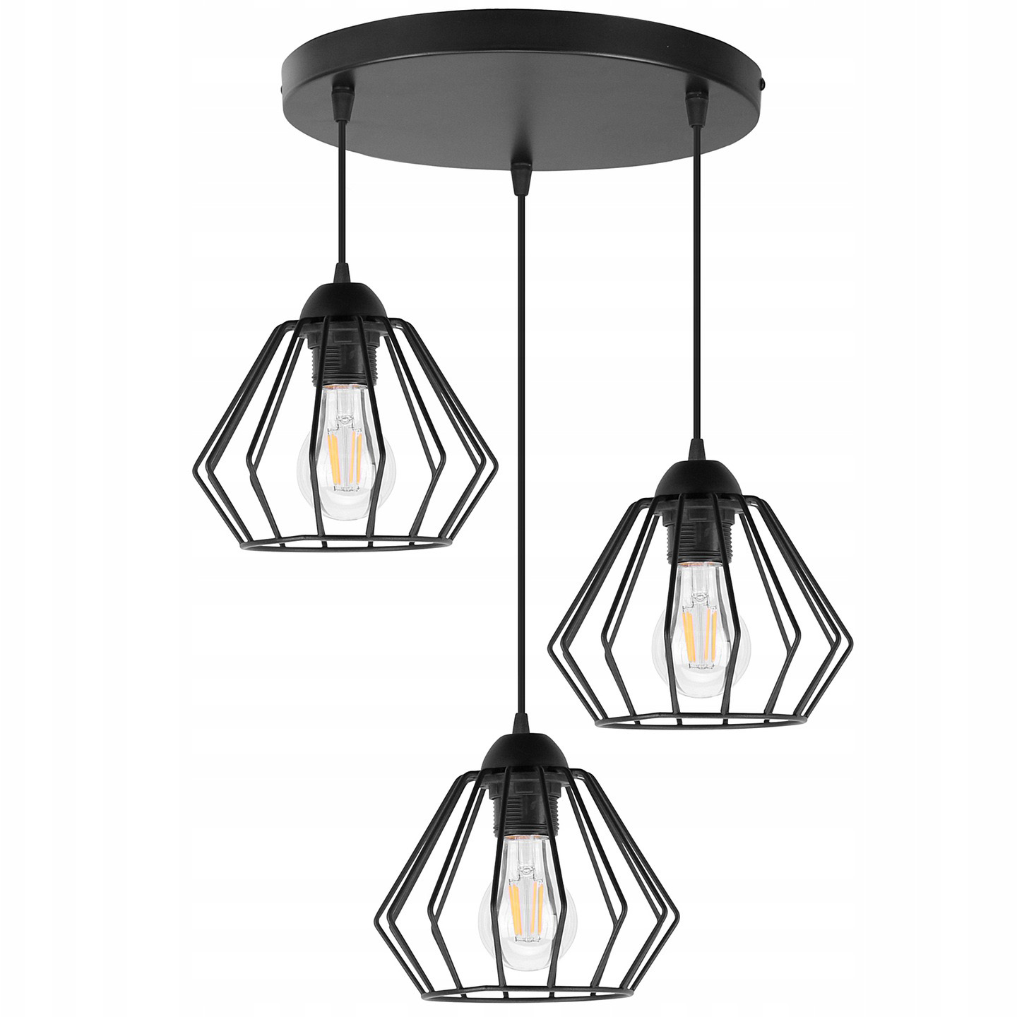 

Sufitowa Lampa Wisząca Diament Loft Edison Led