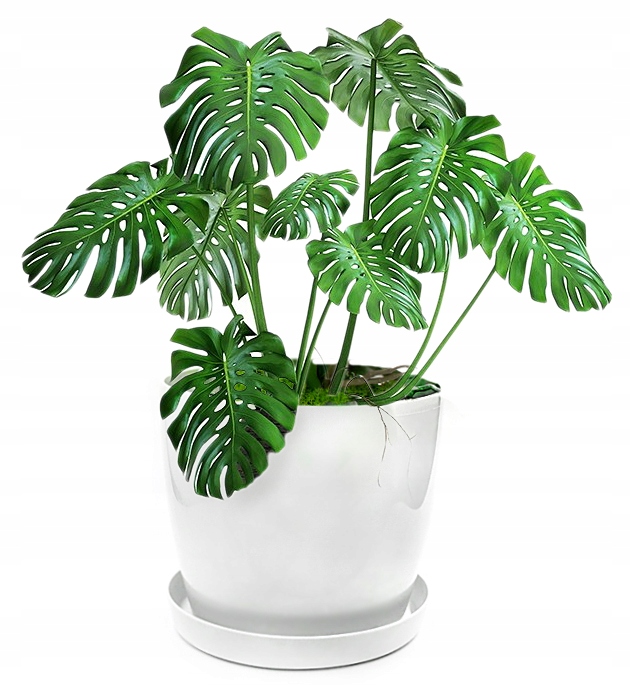 

Doniczka Modna Z Podstawką Połysk H33 Biała