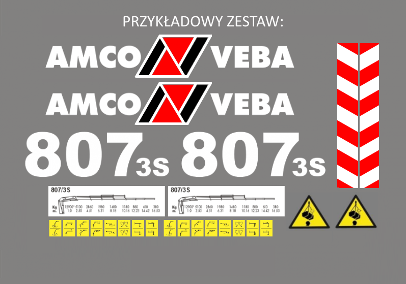 Naklejka oklejenie na każdy model HDS - AMCO VEBA Numer katalogowy części 455579812