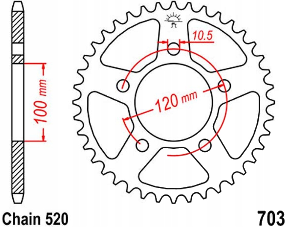Zadní ozubené kolo Aprilia Sl 1000 Falco 99-04 Nové