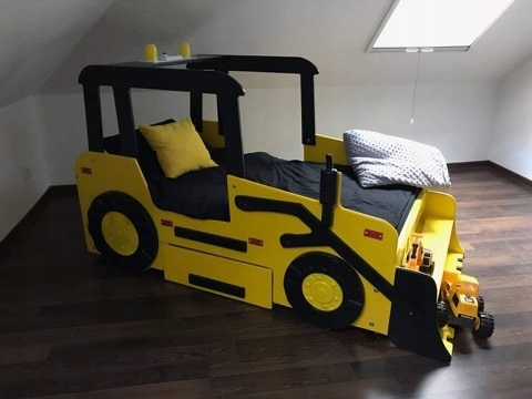 ДЕТСКАЯ КРОВАТЬ АВТО МАШИНА ЭКСКАВАТОР КРОВАТЬ