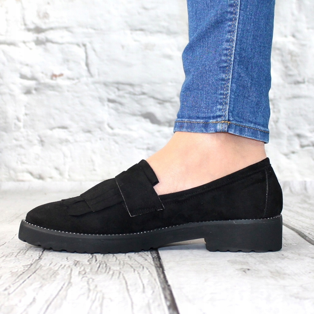 MOKASYNY DAMSKIE outlet BUTY ZAMSZOWE FRĘDZLE r 38 Model kb459