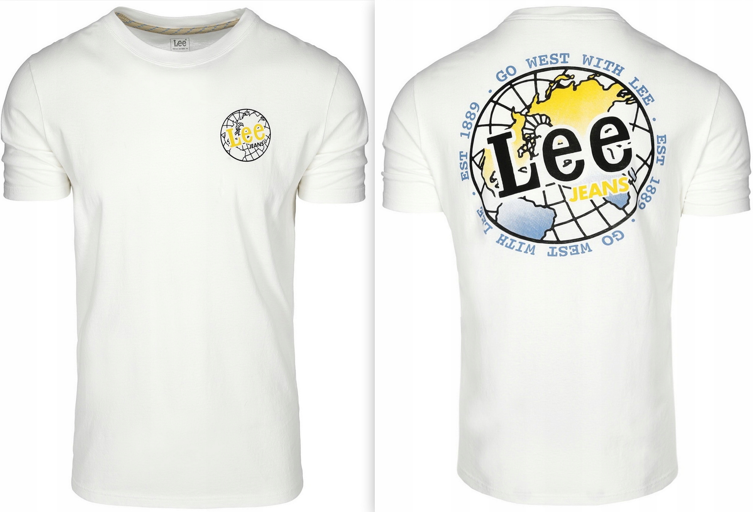 

Lee Globe Tee T-shirt Relaxed Fit Logo White - M/L