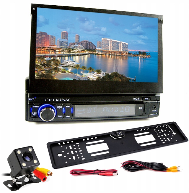 АВТОМОБИЛЬНЫЙ РАДИОПРИЕМНИК 7' ВЫДВИЖНОЙ ЭКРАН + МИКРОФОН BT