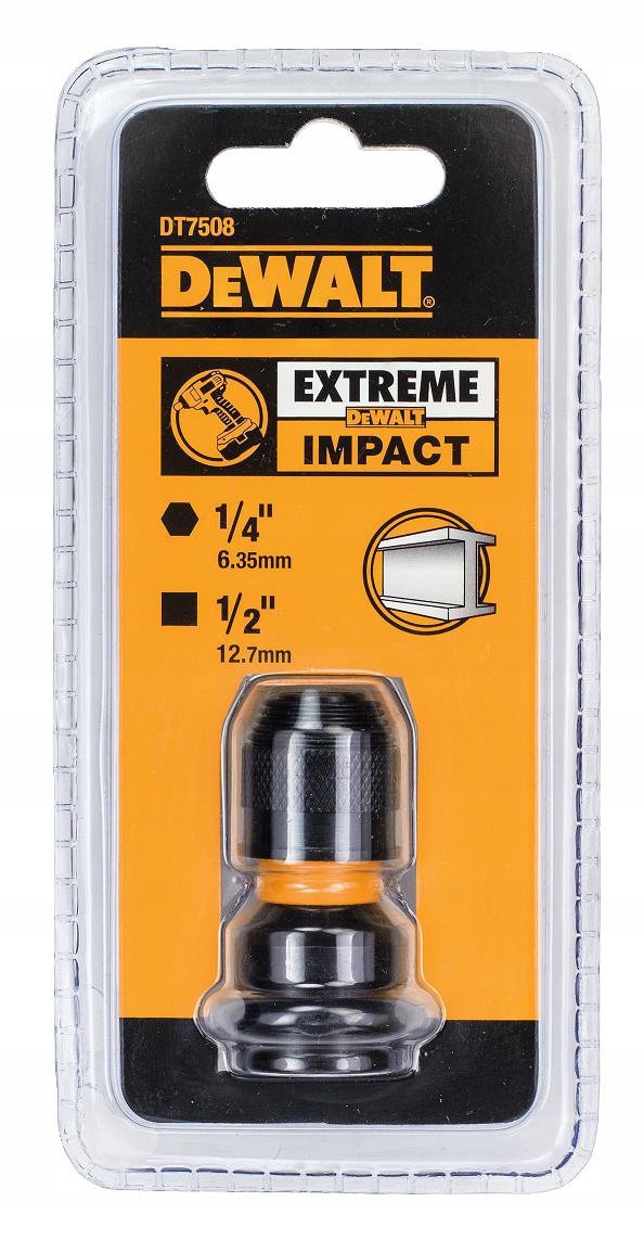 DEWALT ADAPTER PRZEJŚCIÓWKA REDUKCJA KLUCZY UDAROWYCH 1/2 NA 1/4 CAL DT7508 Marka DeWalt