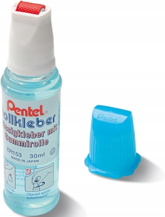 

Klej w płynie z gumową rolką Pentel ER153 30 ml