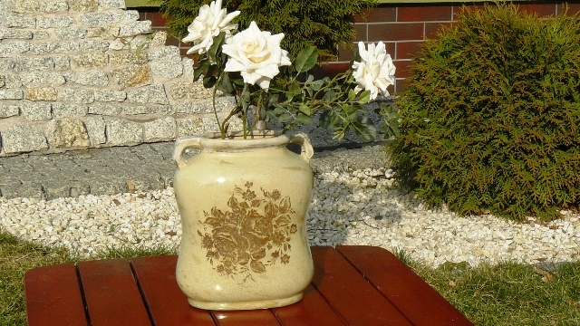 Wazon ceramiczny HAND MADE super INDONEZJA RETRO Materiał ceramika