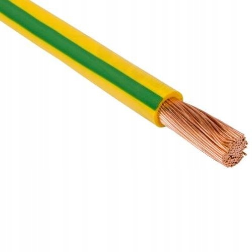 Przewód Kabel Linka Lgy 6mm Żólto Zielony Na Metry-Zdjęcie-0
