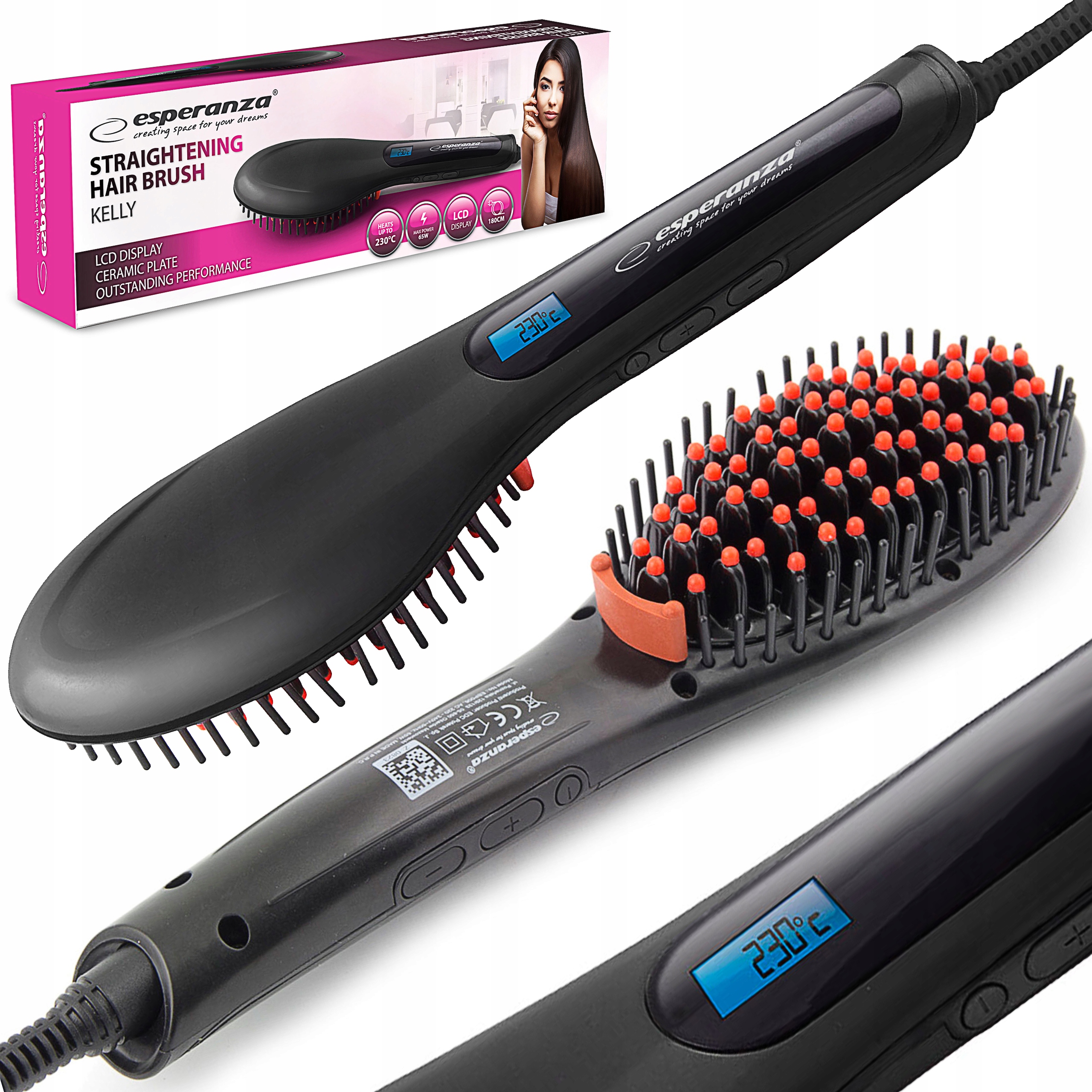 

Szczotka Prostująca Prostownica Włosów LCD Solidna