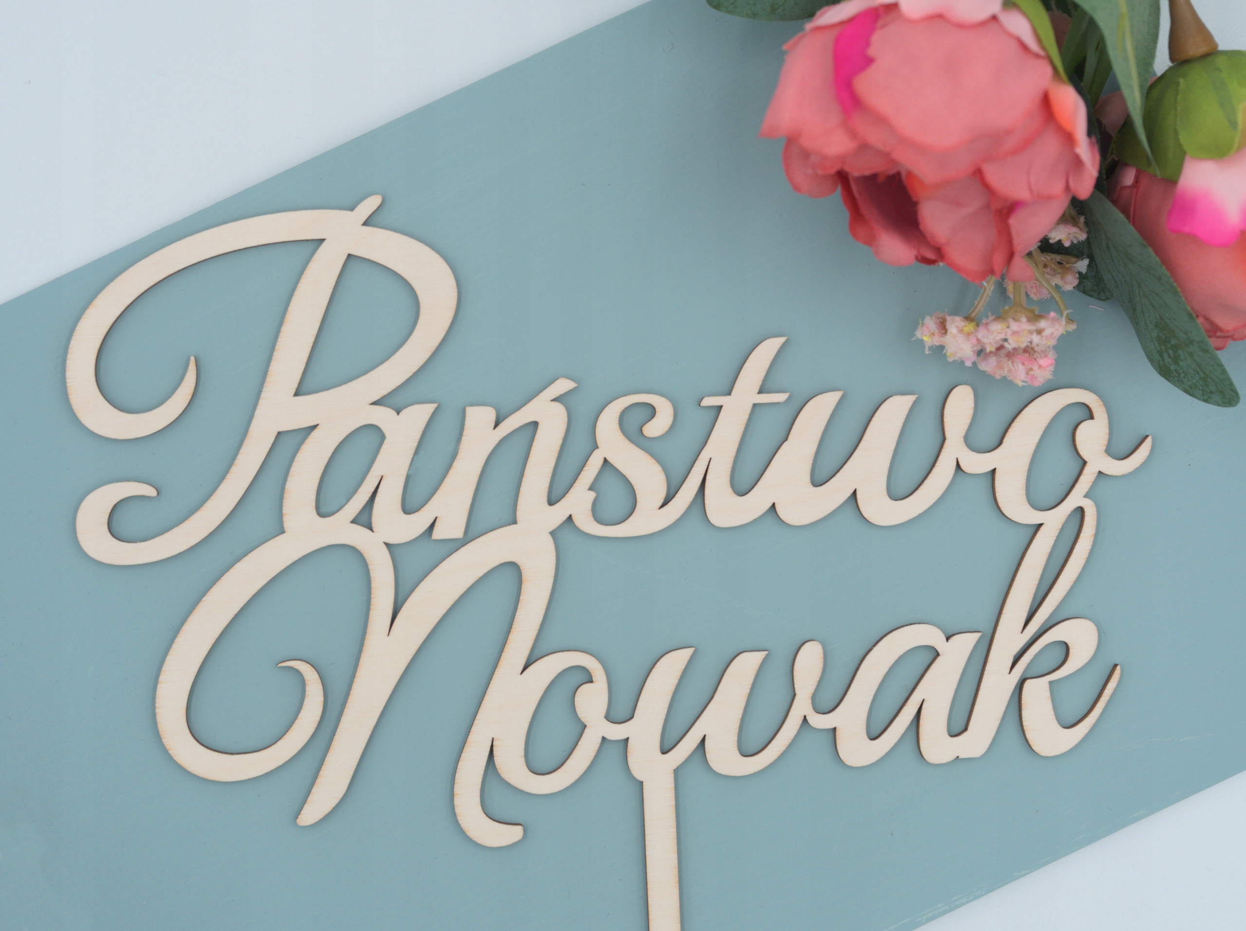 TOPPER NA TORT nazwisko ŚLUB WESELE Marka inna