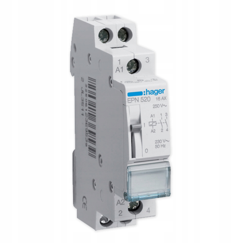 

Hager Przekaźnik Impulsowy 2Z 16A 230V Ac EPN520