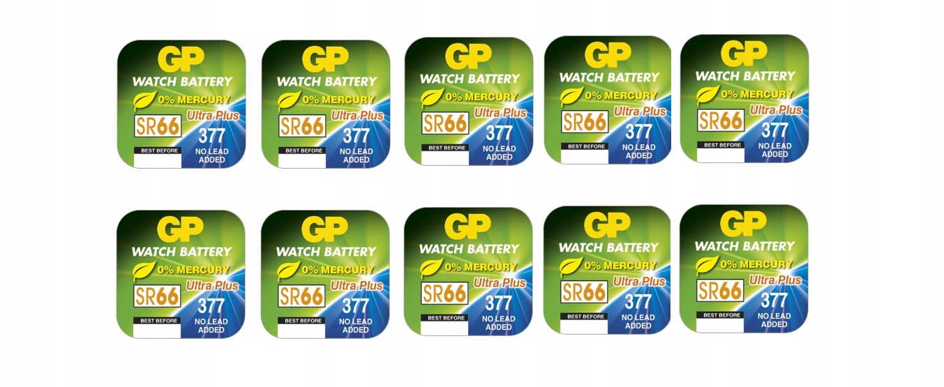 

10 x bateria SR262 srebrowa Gp 70mAh 377 guzik