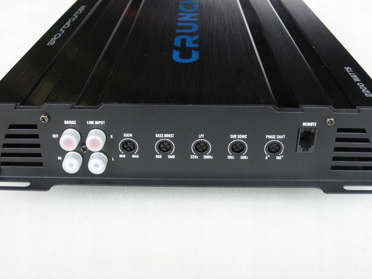 CRUNCH GPX 2200.1D + STABILNY DO 1Ohm + SOLIDNA MOC 1100W RMS + STEROWNIK Model GPX2200.1D