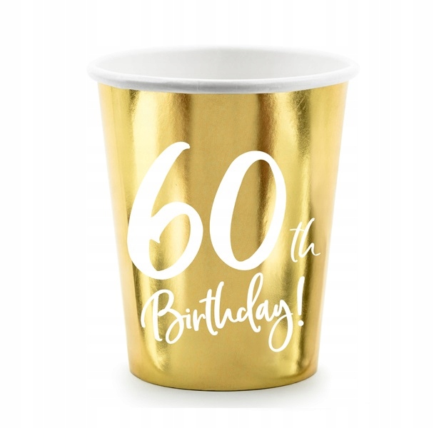 

Kubeczki na 60 lat dekoracja 6szt