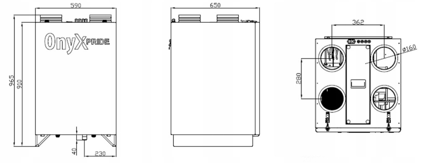  Рекуператор Onyx Pride 400 FRAPOL 412m3 / H type recuperator 