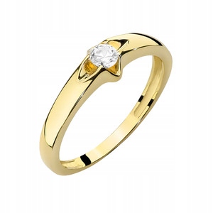 

Złoty Pierścionek Zaręczynowy 585 Brylant 0,12 ct