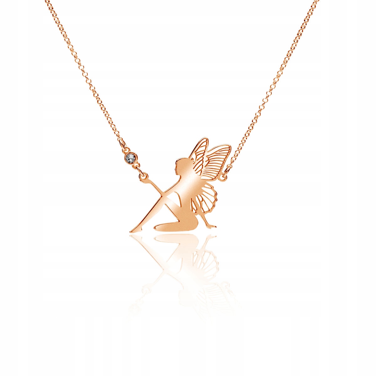 

Naszyjnik z zawieszką elf srebrny złocenie różowe