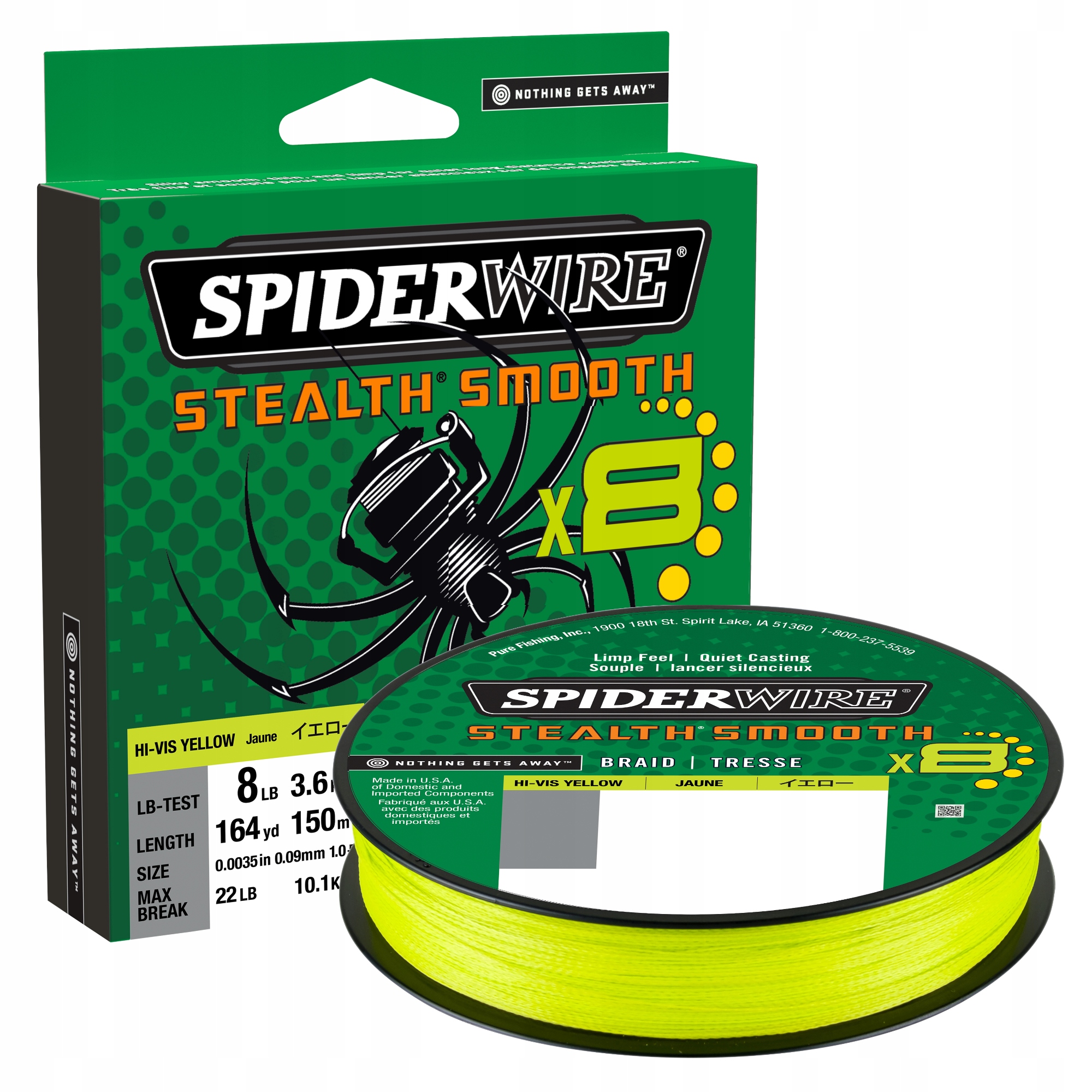 Spiderwire Plecionka Smooth 8 0,06mm/300m Yellow