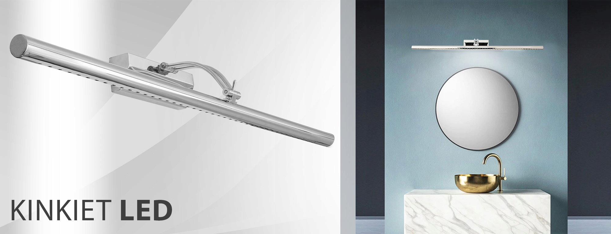 LAMPA KINKIET ŁAZIENKOWY LED NAD LUSTRO 15W 106 CM Szerokość produktu 105 cm