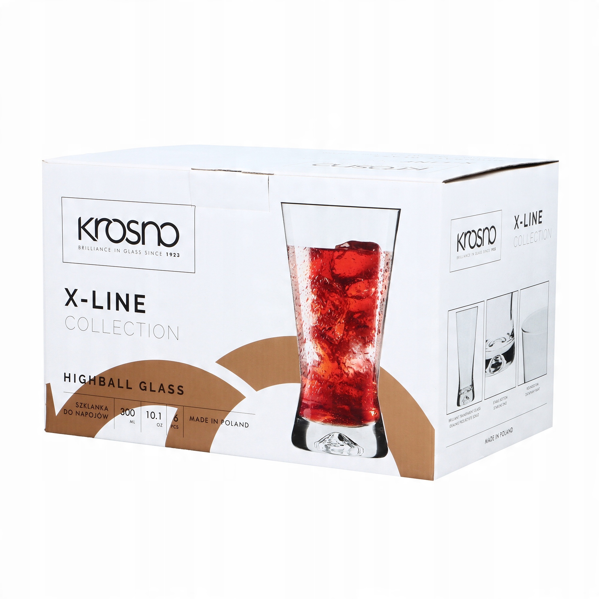 

Szklanki long drink 300ml 6 szt. X-line Krosno