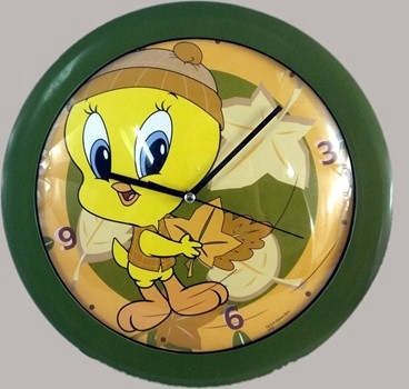 TWEETY Zegar ścienny okrągły 30 cm dziecięcy 2