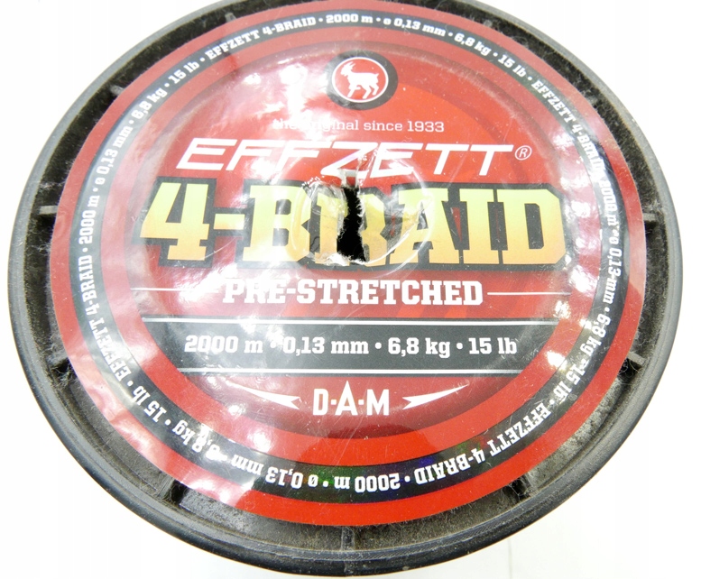 Plecionka na metry Effzett 4-BRAID Yellow 0,13mm