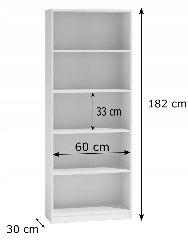 REGAŁ 60CM SZAFKA KSIĄŻKI SEGREGATORY DĄB ARTISAN Marka TopEshop
