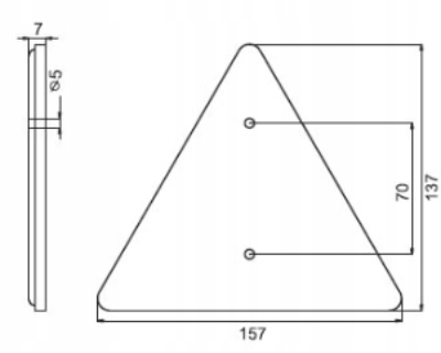 TRÓJKĄT ODBLASKOWY ODBLASK PRZYKRĘCANY Producent części Inny